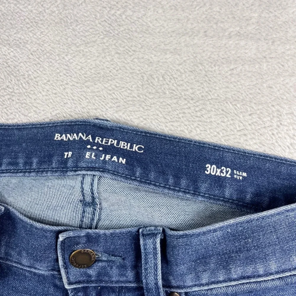 Banana Republic Travel Jean Mens‎ 30x32 Slim Fit Medium Wash Blue Denim Jeans